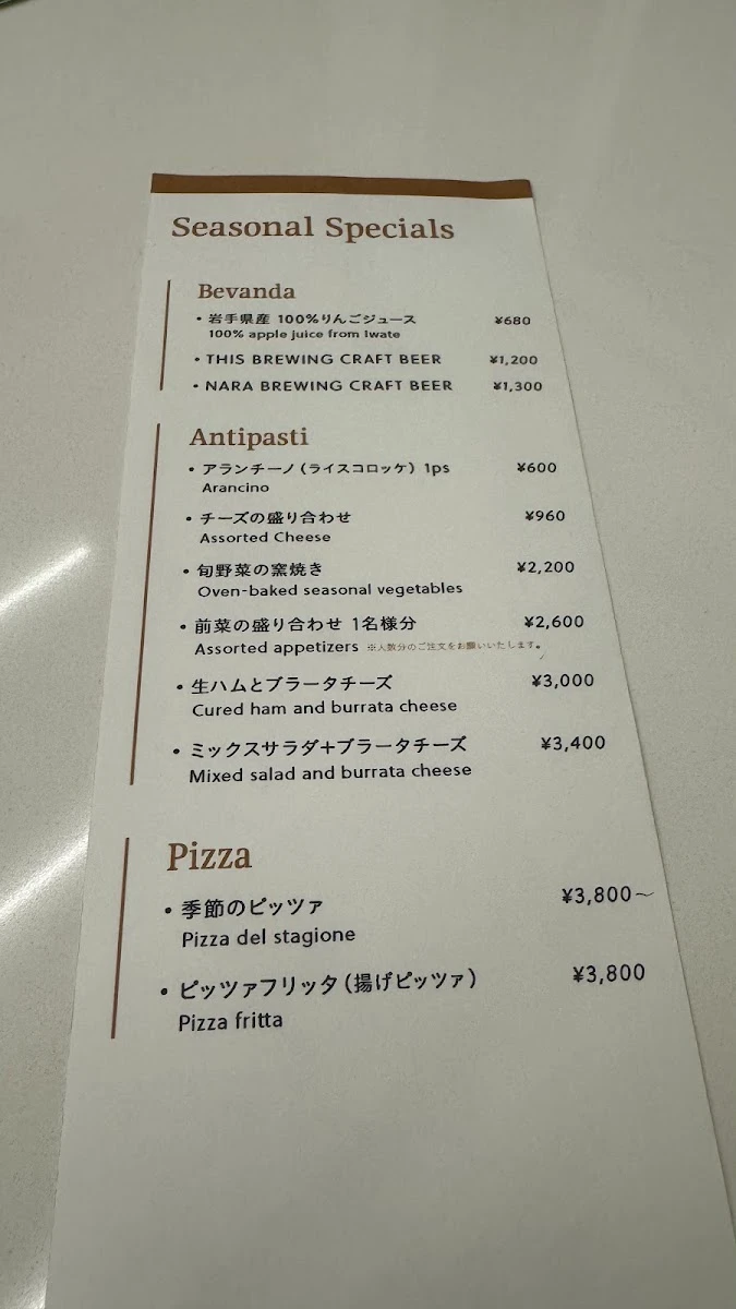 Fakalò pizza gallery (Reservation Only) メニュー写真 11